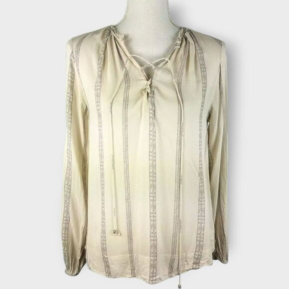 Gentle Fawn Top Peasant Boho Chic Long Sleeve Rayon Bohemian Gauze Size XS - Picture 9 of 9